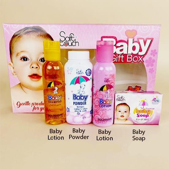 : Pack Of 4 Soft Touch Baby Gift Box