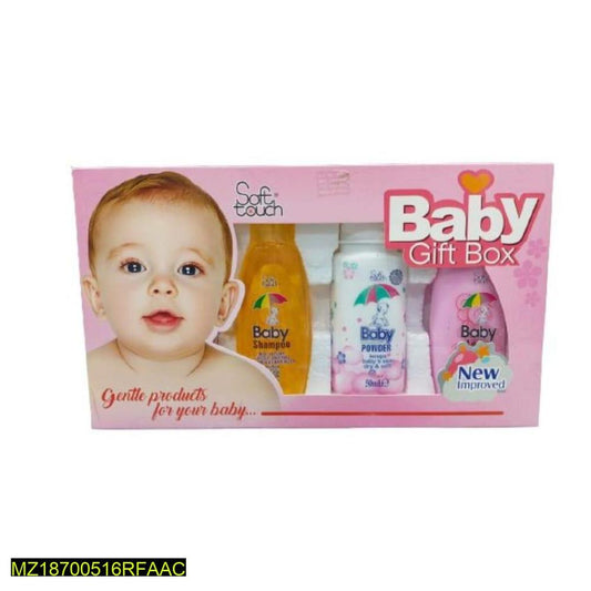 : Pack Of 4 Soft Touch Baby Gift Box